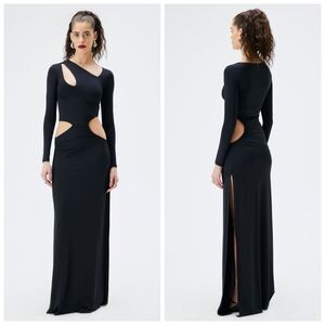 IAMNOTBASIC Black Naomi Cut-Out Maxi Dress S